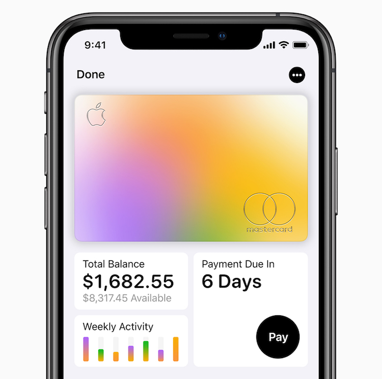 Apple Card mobile interface
