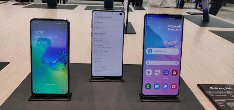 Samsung Galaxy S10 models