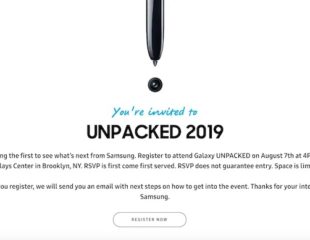 Samsung Unpacked public invite