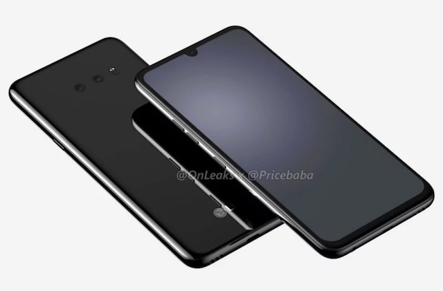 LG G8X render by Pricebaba and Onleaks 